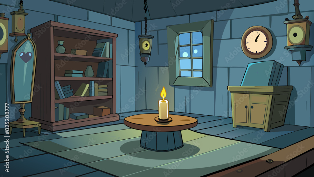 Poster since the clock struck midnight the room has been bathed in darkness save for the flickering candle 