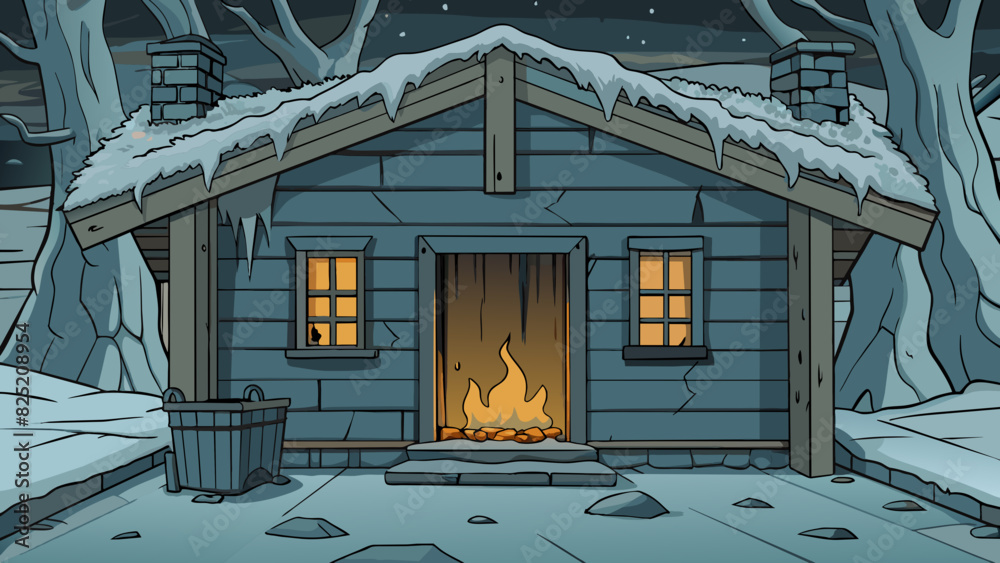 Poster the abandoned cabin is a dim dark place with a draft that seeps in through the cracks in the walls. 