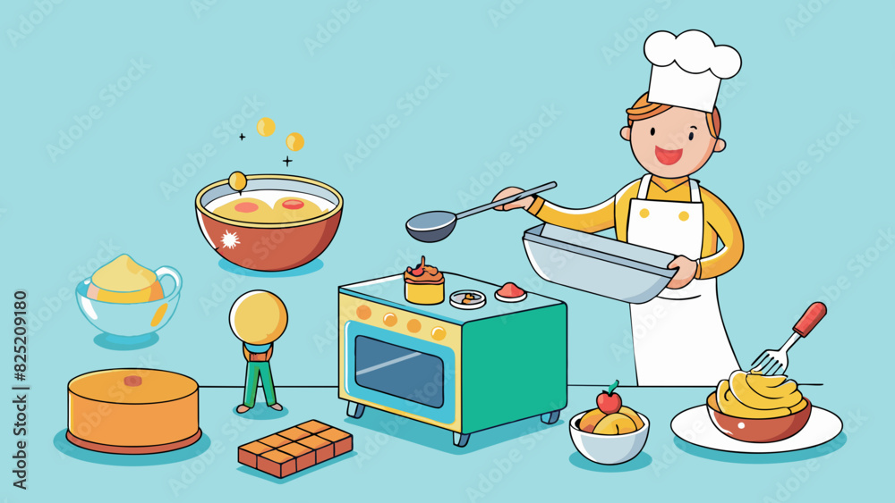 Aufkleber the baking od when baking a cake the first step is usually to preheat the oven. then mix all the nec