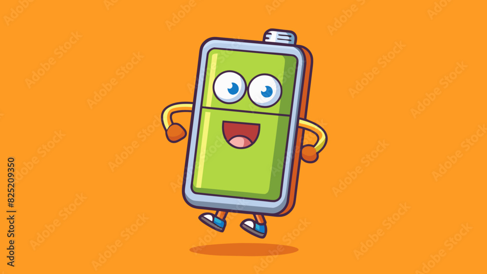 Poster The cellphone battery must have a capacity of at least 3000 mAh and be able to hold a charge for a minimum of 8 hours.. Cartoon Vector.