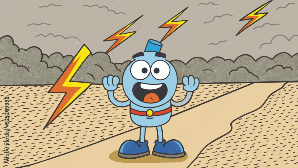 Poster The characters voice was deep and booming with a rough texture that evoked images of gravel roads and thunderstorms. Despite the intensity of their. Cartoon Vector.