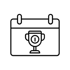 championship calendar icon. outline icon