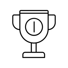 1st place trophy icon. outline icon