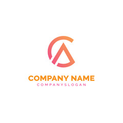 Letter CA logo design, vector logo design 