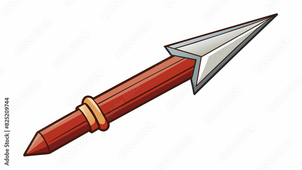 Aufkleber The end of an arrow sharp and tapered to a point to easily pierce a surface.. Cartoon Vector.