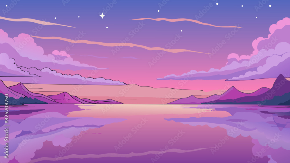 Poster the early dawn sky was a deep shade of purple slowly morphing into a soft pink as the sun made its w