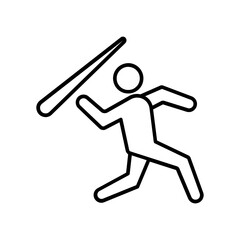 Javelin icon. outline icon