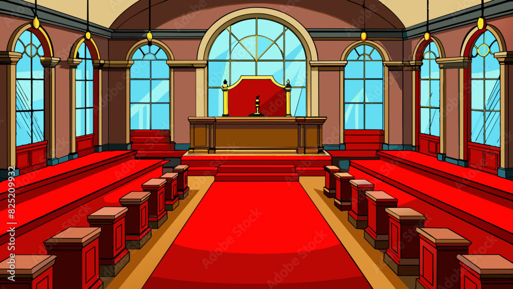 Poster the floor of the court was covered in a deep red carpet adding to the sense of grandeur and professi