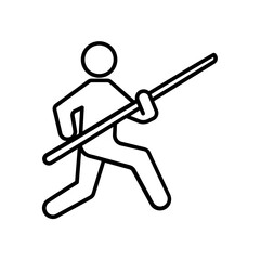 Obraz premium Pole Vault icon. outline icon