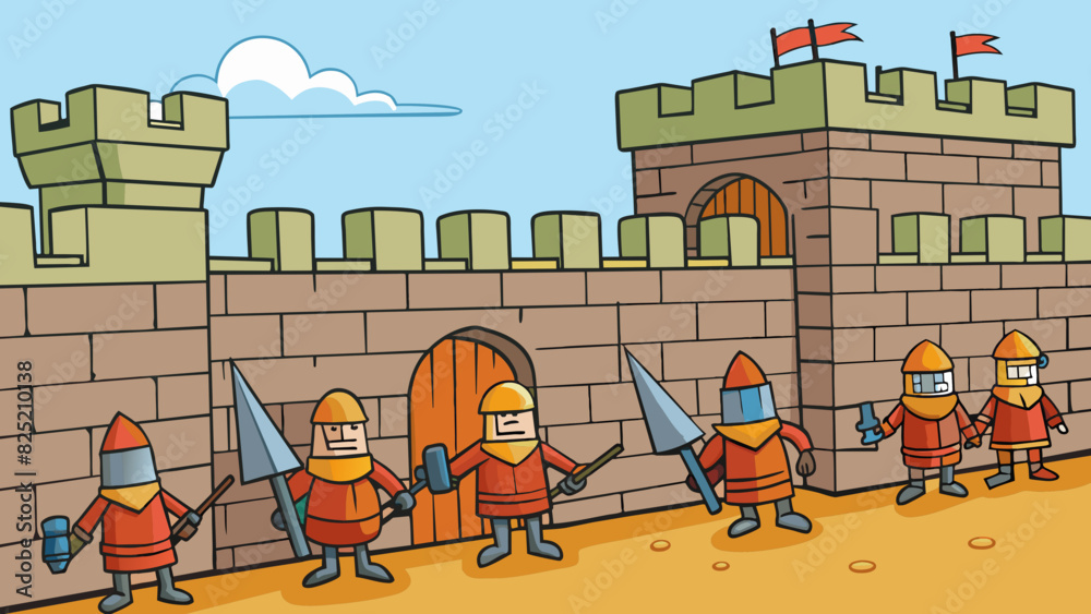 Poster the heavy solid construction of the castle walls provided imtrable protection for its inhabitants st
