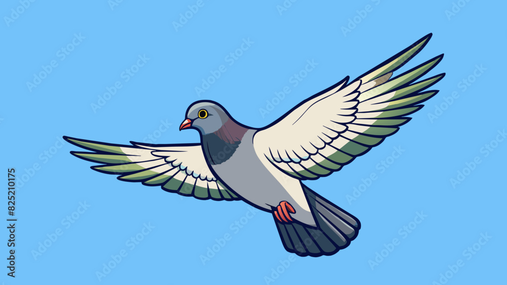 Poster the homing pigeon soared gracefully through the sky its keen sense of direction guiding it back to t