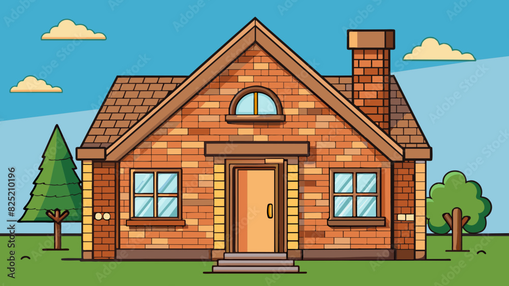 Poster the house has a rustic charm with its exposed brick walls and wooden beams making it feel warm and w