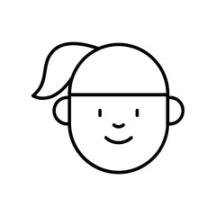 sprinter's face icon. outline icon