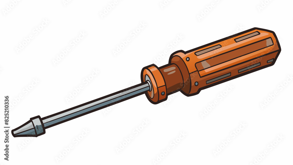Aufkleber The least effective tool in the toolbox was a rusted and dull screwdriver unable to twist even the smallest screws without slipping and sc against the. Cartoon Vector.