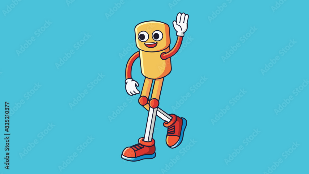 Poster The leg is a versatile appendage with the ability to move in multiple directions and support weight during various activities. It is covered in smooth. Cartoon Vector.