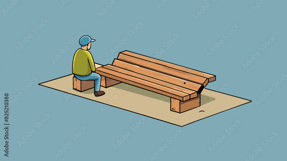 Poster the least crowded bench this wooden bench has only one person sitting on it leaving plenty of space 