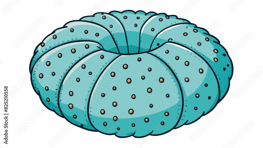 Aufkleber The object was circular and made of soft pliable material. It had a textured surface with small bumps and grooves as well as a thick sy band around. Cartoon Vector.