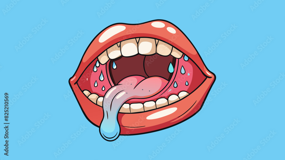 Aufkleber the mouth is a wet pink cavity with a strong muscle called the tongue which is responsible for manip
