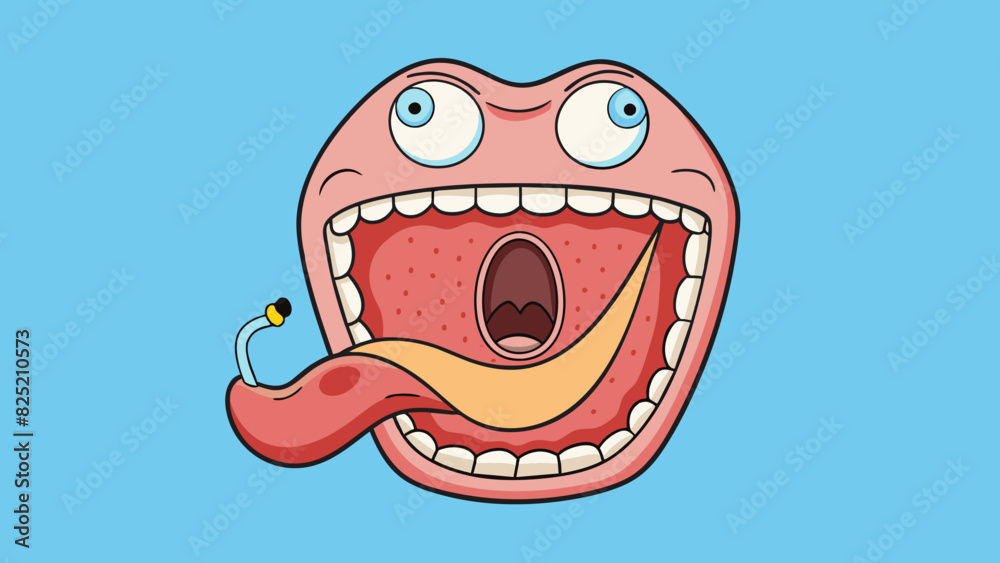 Poster the mouth is like a gateway to the body with a curved shape and a smooth surface. it has a small ope