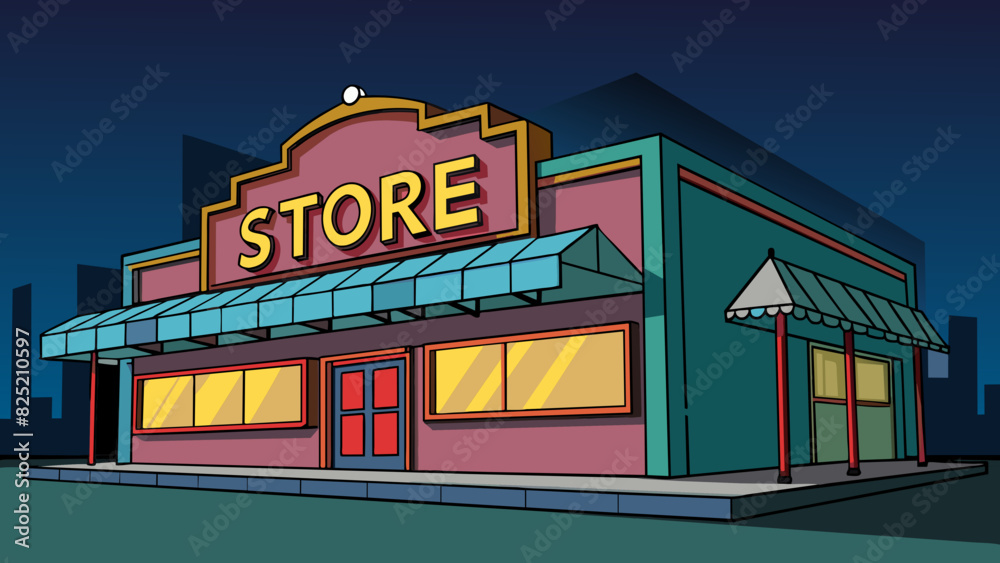 Poster the neon sign outside the store displayed the name in bold capitalized letters glowing against the d