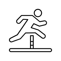Steeplechase icon. outline icon