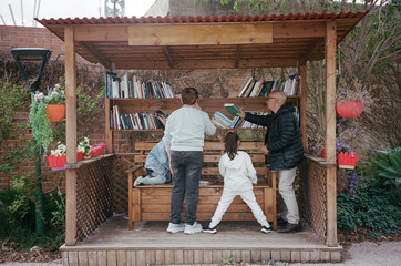 Family Moments At The Street Library.