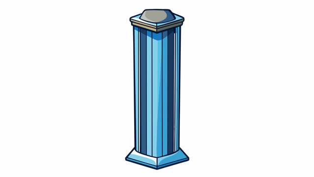 The object was tall and sleek with clean lines and a glossy surface. It seemed to exude an air of sophistication and modernity like soing straight out. Cartoon Vector.