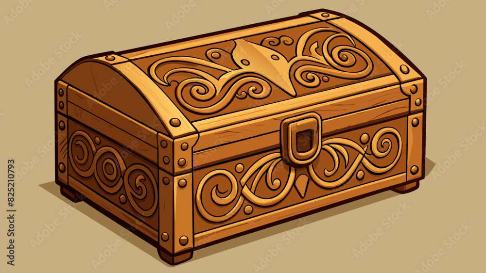 Poster the ornately carved wooden box was small but held great significance. its intricate patterns and del