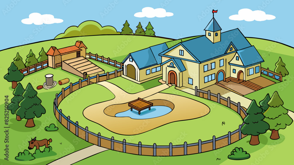 Poster the property was a sprawling ranch with acres of land and a gated entrance. the house was made of st