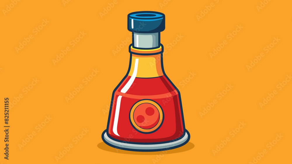Poster the second illustration depicted a circular object made of glass with a metal lid on top. it had a s