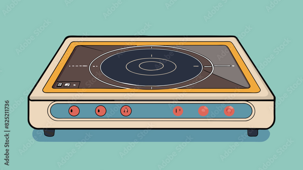 Poster this modern induction cooker has a futuristic design with a sleek allglass surface. the burner zones