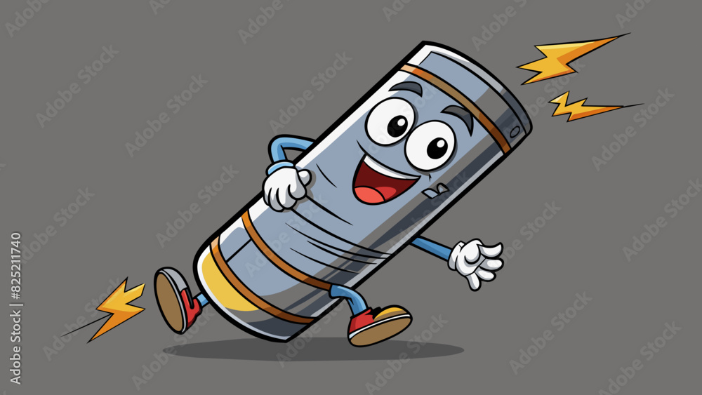 Poster This element is a nonreactive solid typically found in pencils and battery electrodes. It has a dark gray color and is very brittle. It can conduct. Cartoon Vector.