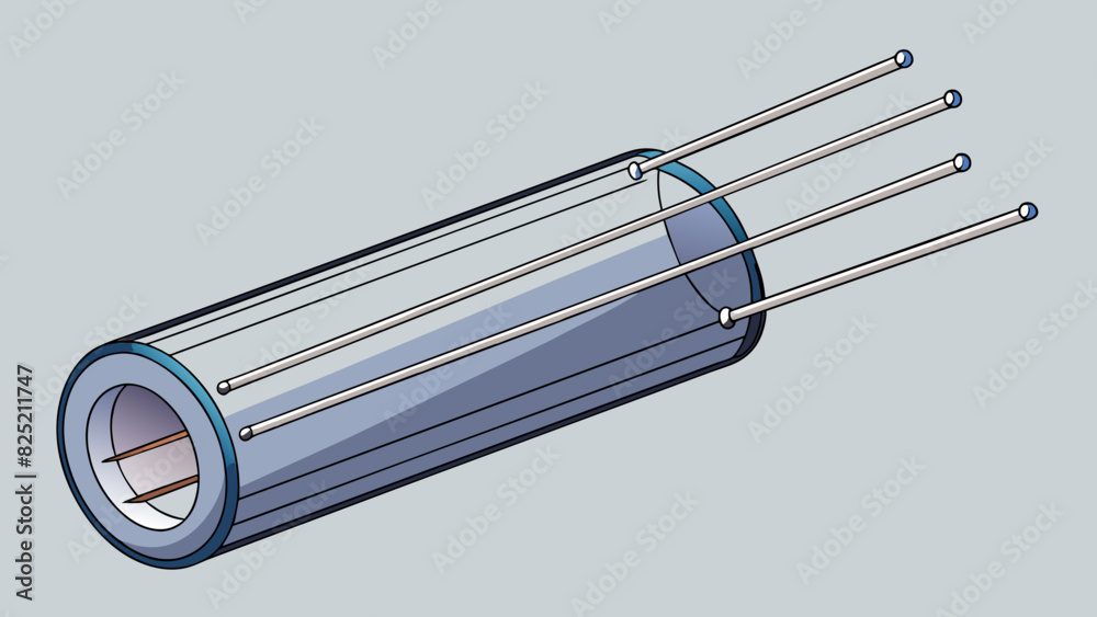 Poster this object had a tall cylindrical shape and was made of a reflective metal material. there were thr
