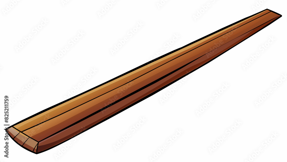 Fototapete This item is long and thin with sharp edges on one side. It is made of wood and has a dark brown color. It can be used for writing or drawing.. Cartoon Vector.