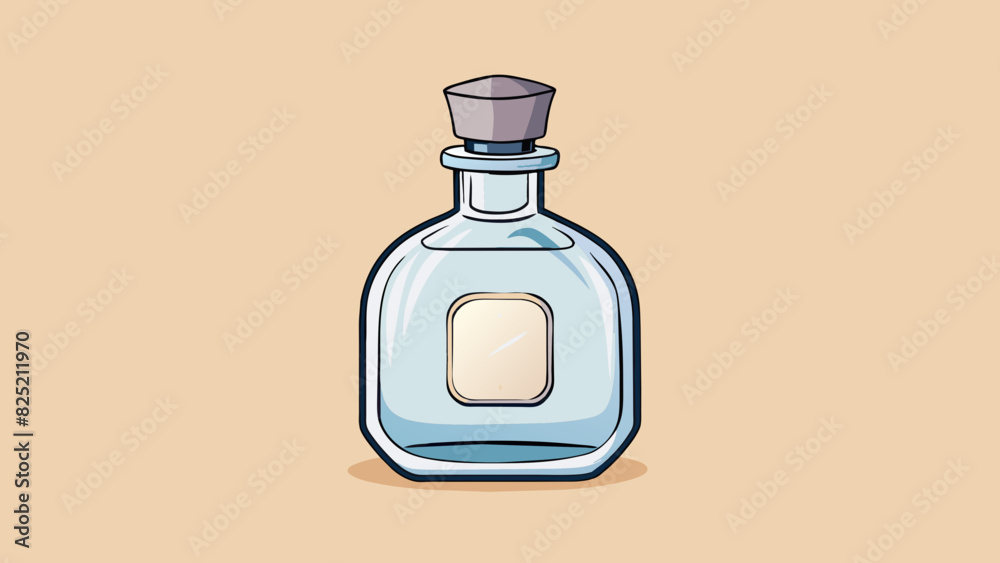 Poster When the company first released their signature perfume version 1.0 came in a simple glass bottle with a rounded shape and a silver cap. The scent. Cartoon Vector.
