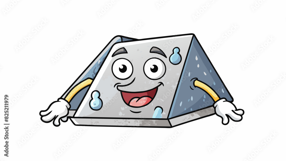 Poster  When exposed to air lead forms a thin gray layer on its surface giving it a dull appearance and protecting the metal from corrosion.. Cartoon Vector.