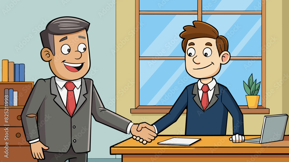 Poster when the customer entered the office the staff member greeted them with a warm smile and reached out