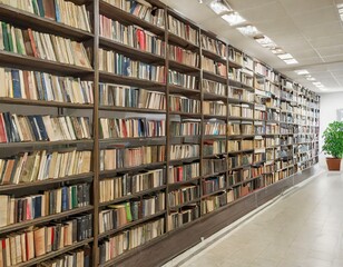 Riesen Bücherregal mit Büchern