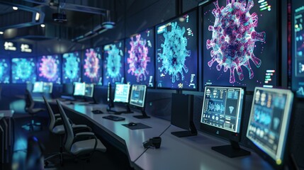 Cyber Security Operations Center with Network Virus Spread Simulation