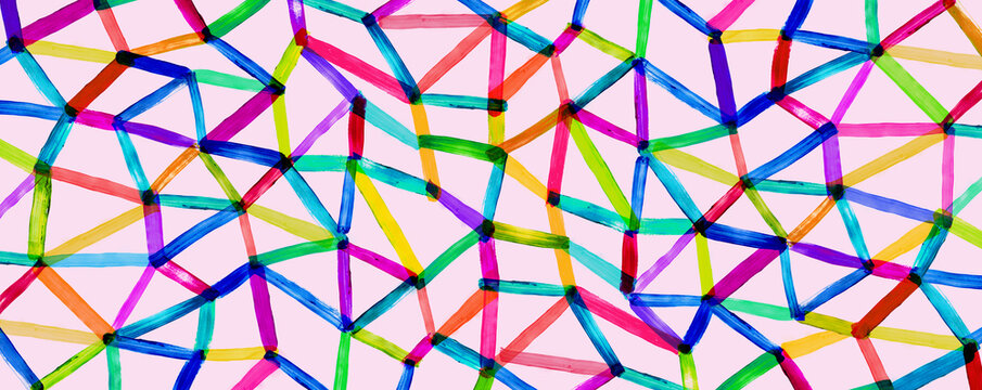 Wide Network with Paint Texture