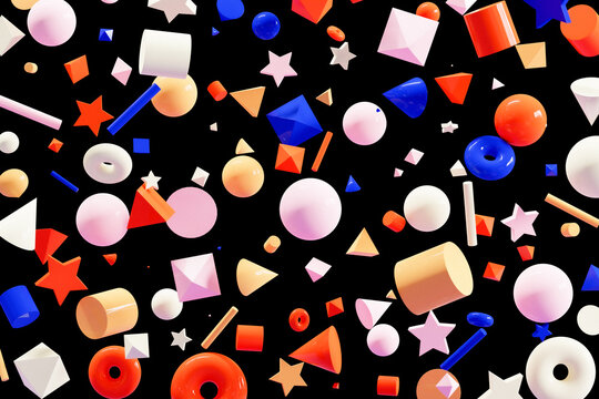 Messy 3D Solids Background