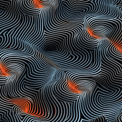 Fototapeta premium Design pattern with interesting nonlinear nonlocal generated AI