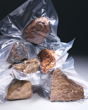 Vacuum packed rock wall