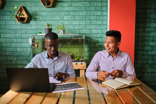 Coworkers in a restaurant