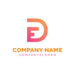 Letter DF logo design, vector logo design 