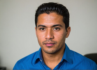 Fototapeta premium Casual headshot of a confident young man with a beard