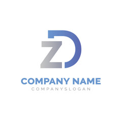 Letter DZ logo design, vector logo design 