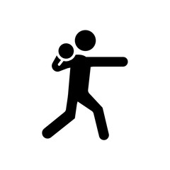 shot put icon. solid icon