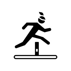 steeplechase icon. black fill icon