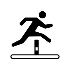 steeplechase icon. black fill icon